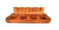 Hand-Carved Wooden 4-Pipe Display Stand
