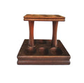 Vintage Decatur Wooden Pipe Rack | 6-Slot Display