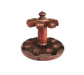 Classic Wooden Round Pipe Rack – Holds 8 Pipes