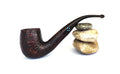 Sasieni Four Dot "Ruff Root" Dark – Vintage Bent Billiard Estate Pipe