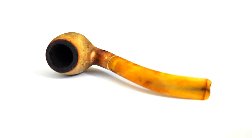 Block Meerschaum - Bent Billiard Estate Pipe With Original Case
