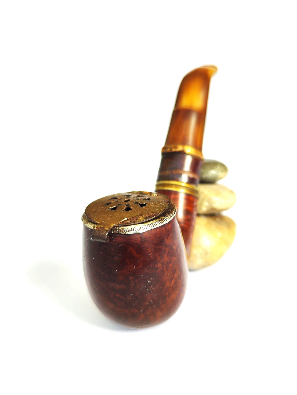 Bayle Val d’Isere (704) – Heritage Horn & Cherrywood Bent Billiard Estate Pipe