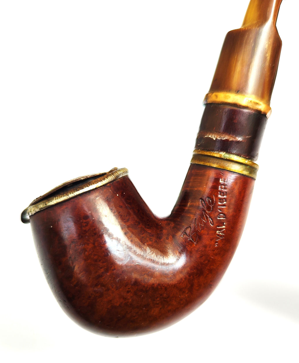 Bayle Val d’Isere (704) – Heritage Horn & Cherrywood Bent Billiard Estate Pipe