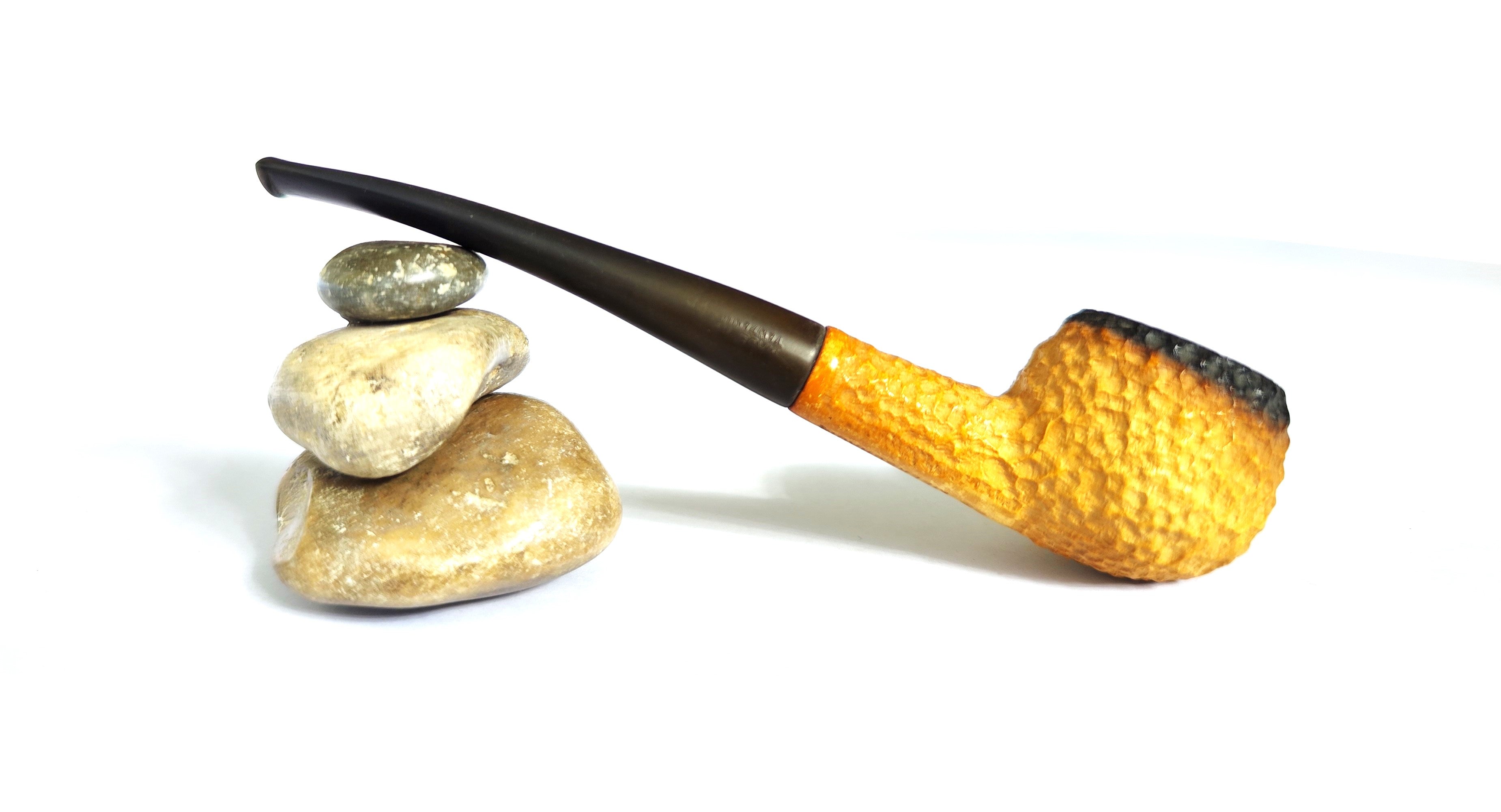 African Block Meerschaum – Rustic Prince Estate Pipe