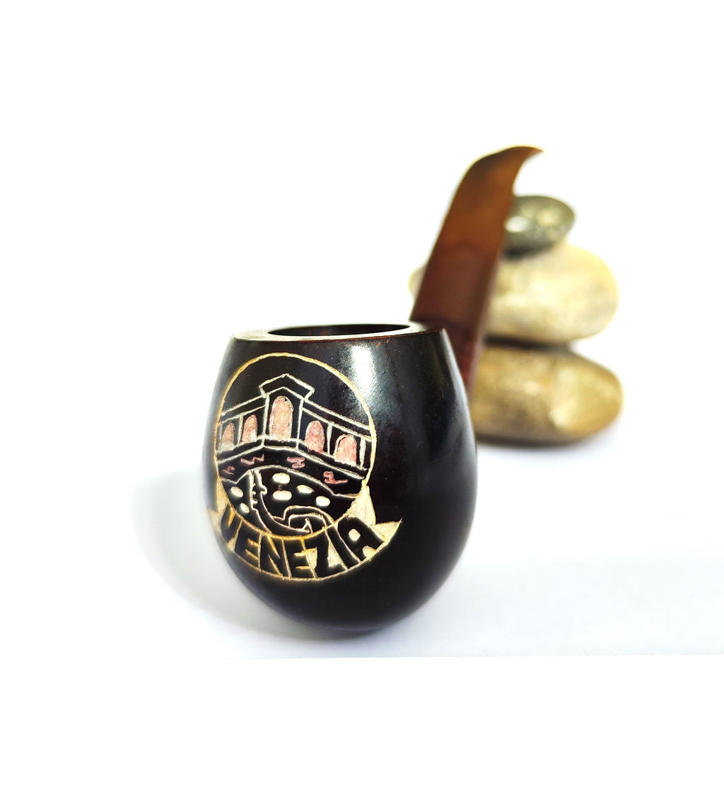 Unsmoked Electa "Venezia" – Hand-Painted Italian Souvenir Pipe