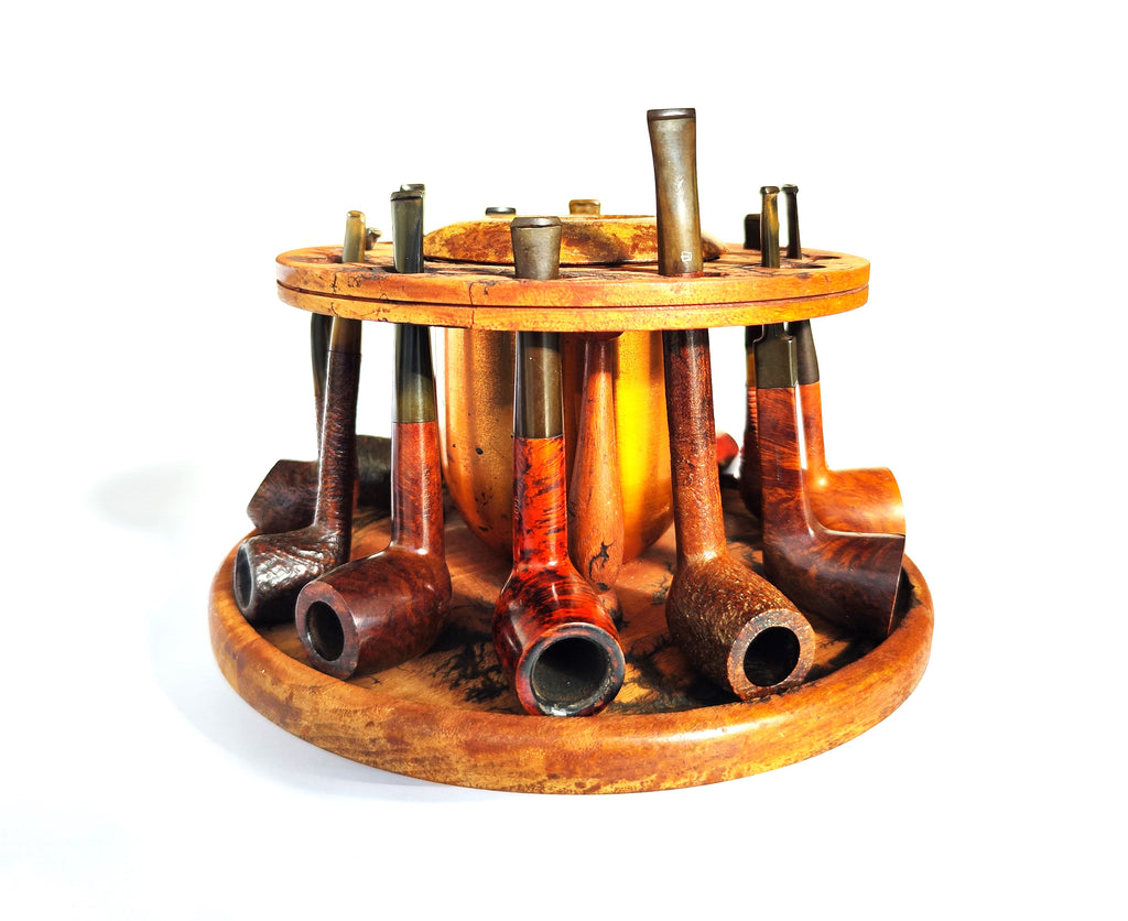 Lichtenberg Fractal Pipe Carousel | Handcrafted 12-Slot Rotating Stand