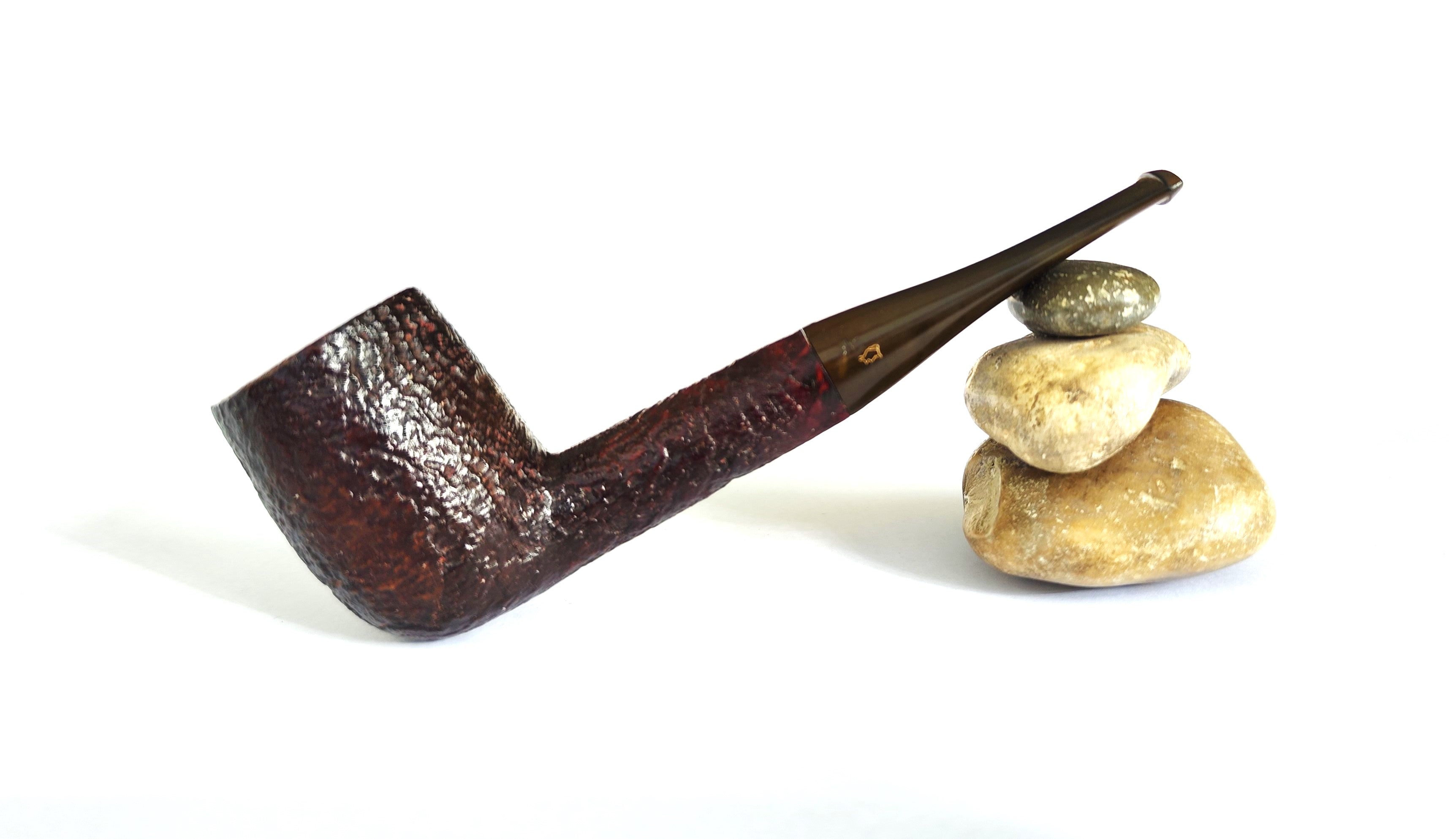 Harcourt Made in England (A1444) | Sandblast Stout Billiard Estate Pipe