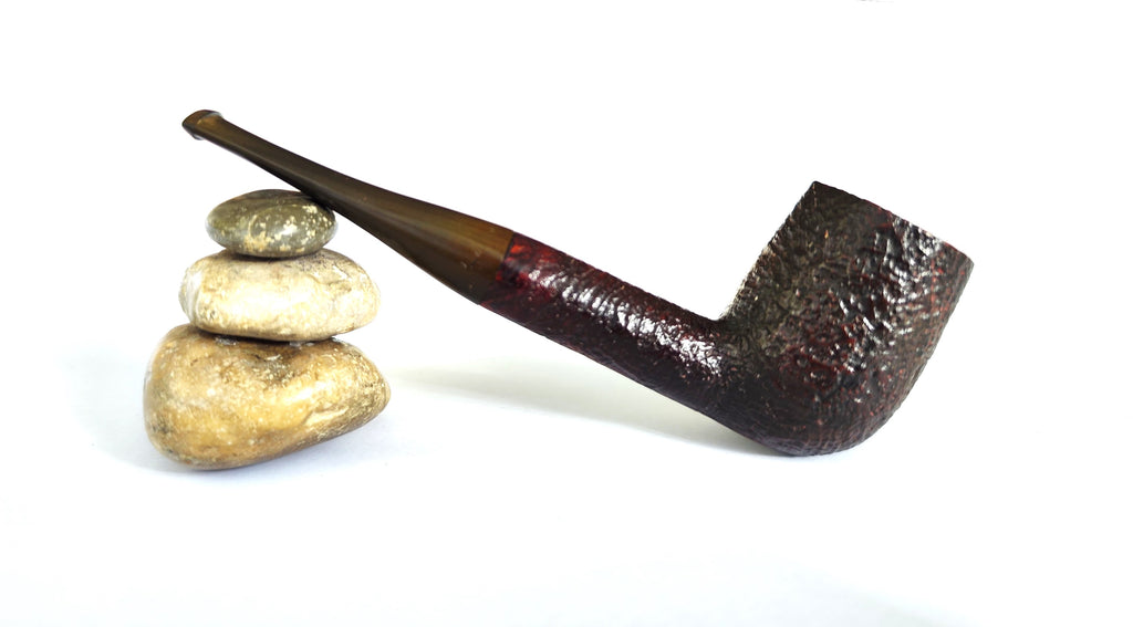 Harcourt Made in England (A1444) | Sandblast Stout Billiard Estate Pipe