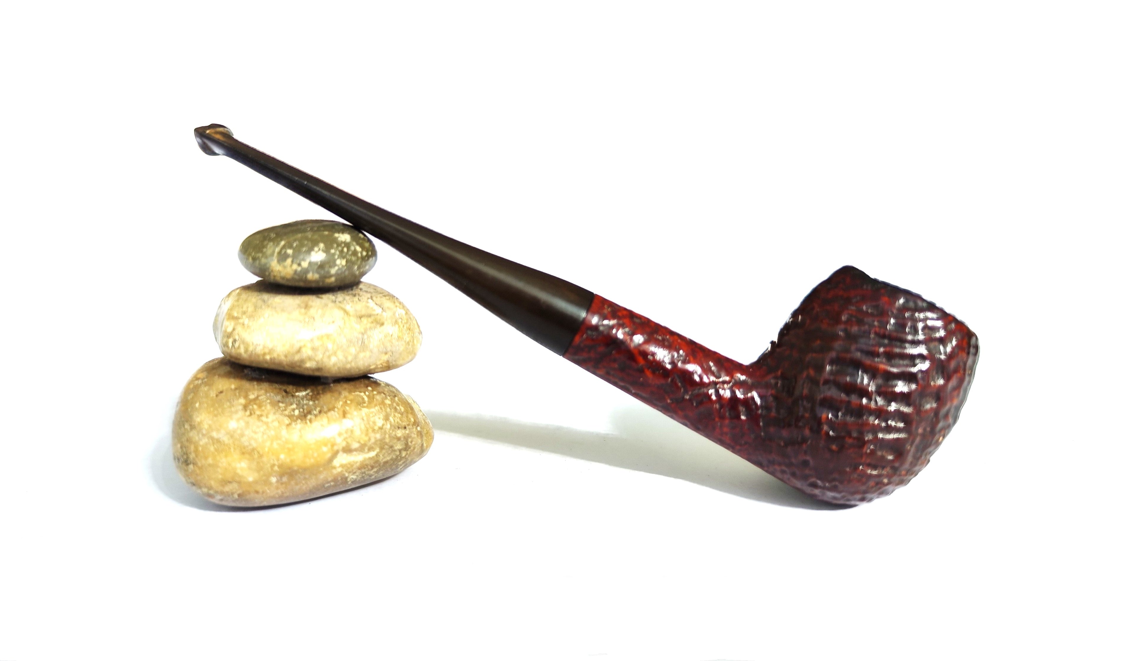 Heritage Antique (33) Sandblast Apple – Spectacular 360 Ring Grain Estate Pipe