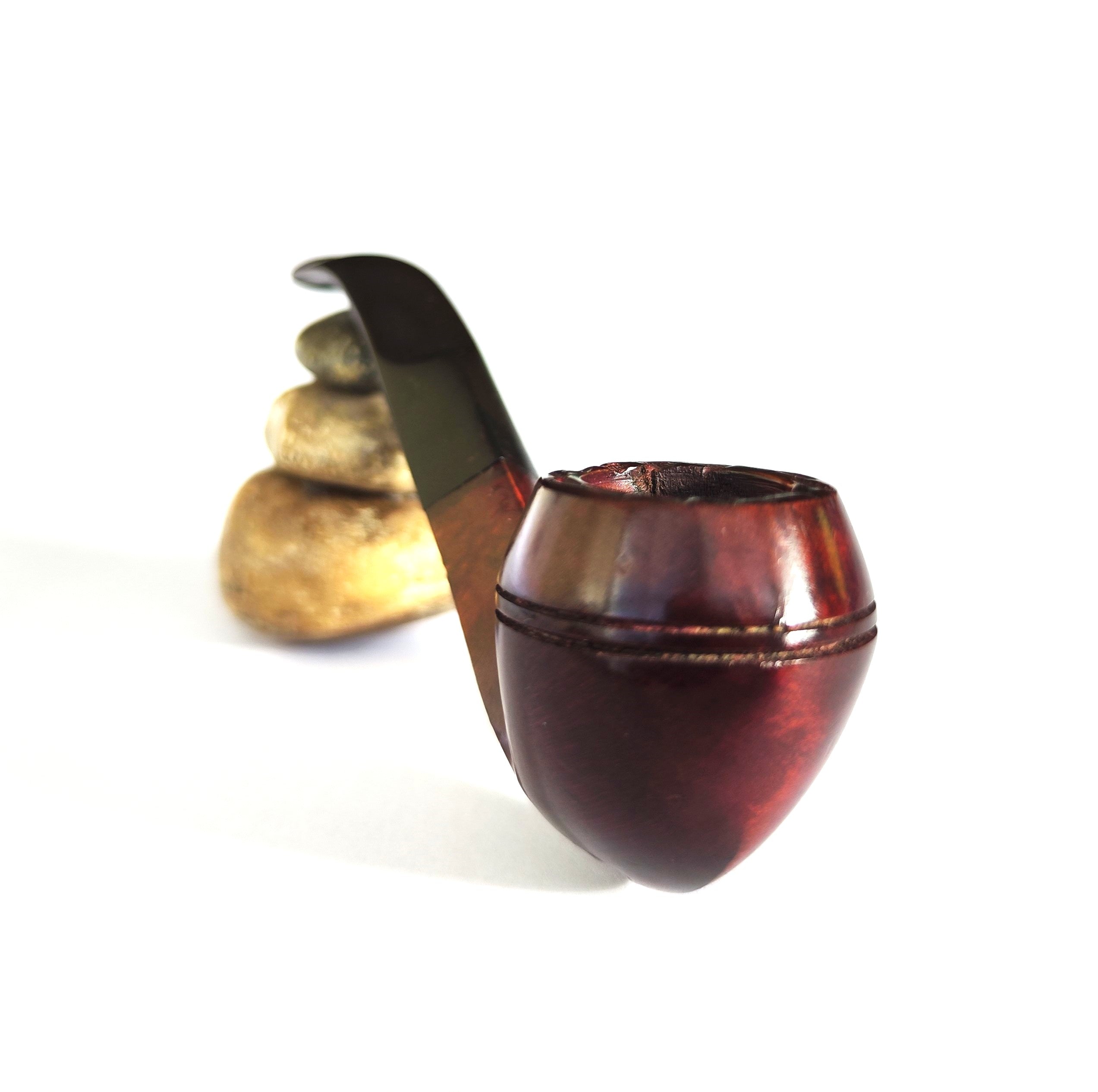 Unsmoked Genuine Briar – Rough Carved Bent Bulldog