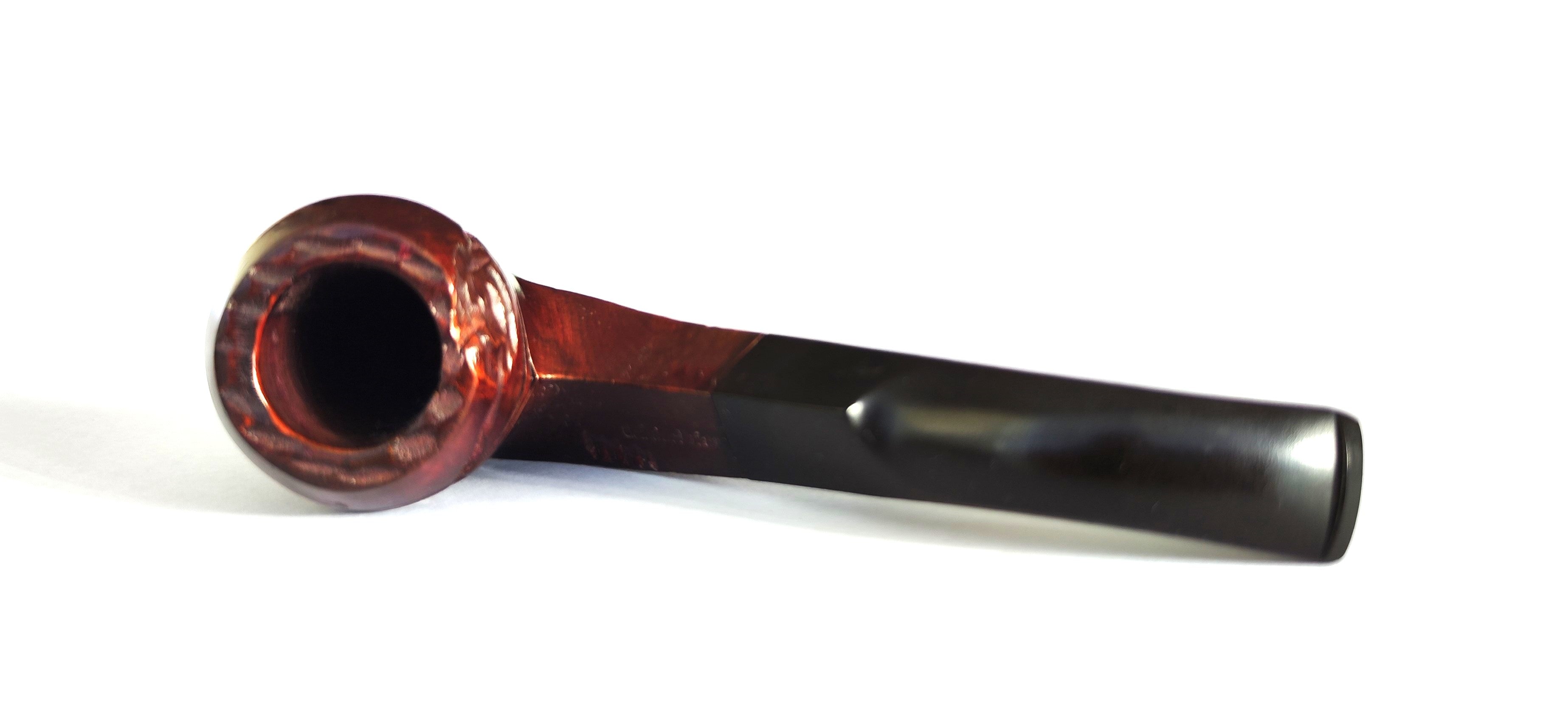 Unsmoked Genuine Briar – Rough Carved Bent Bulldog