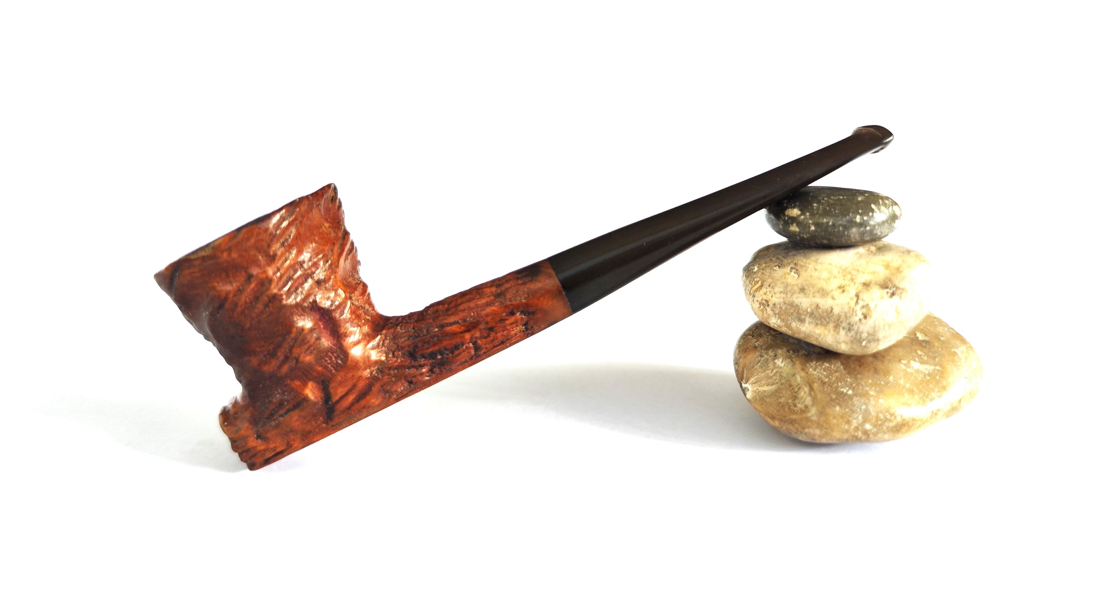 Vintage Wally Frank "Cherokee" – Rustic Log-Shaped Estate Pipe