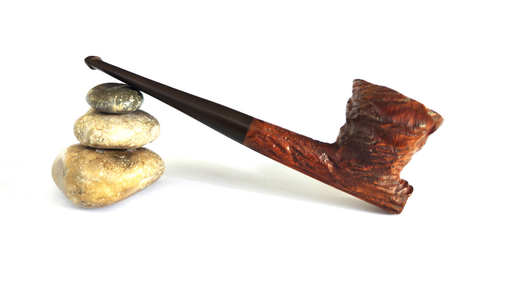 Vintage Wally Frank "Cherokee" – Rustic Log-Shaped Estate Pipe