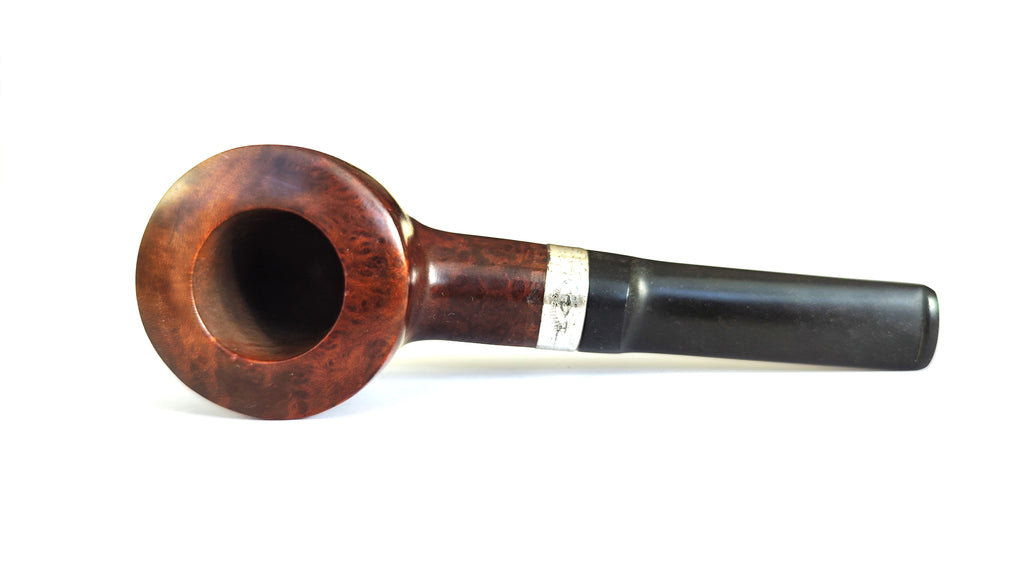LHS Sterncrest: Unsmoked Vintage Stout Pot with Sterling Silver Band Estate Pipe