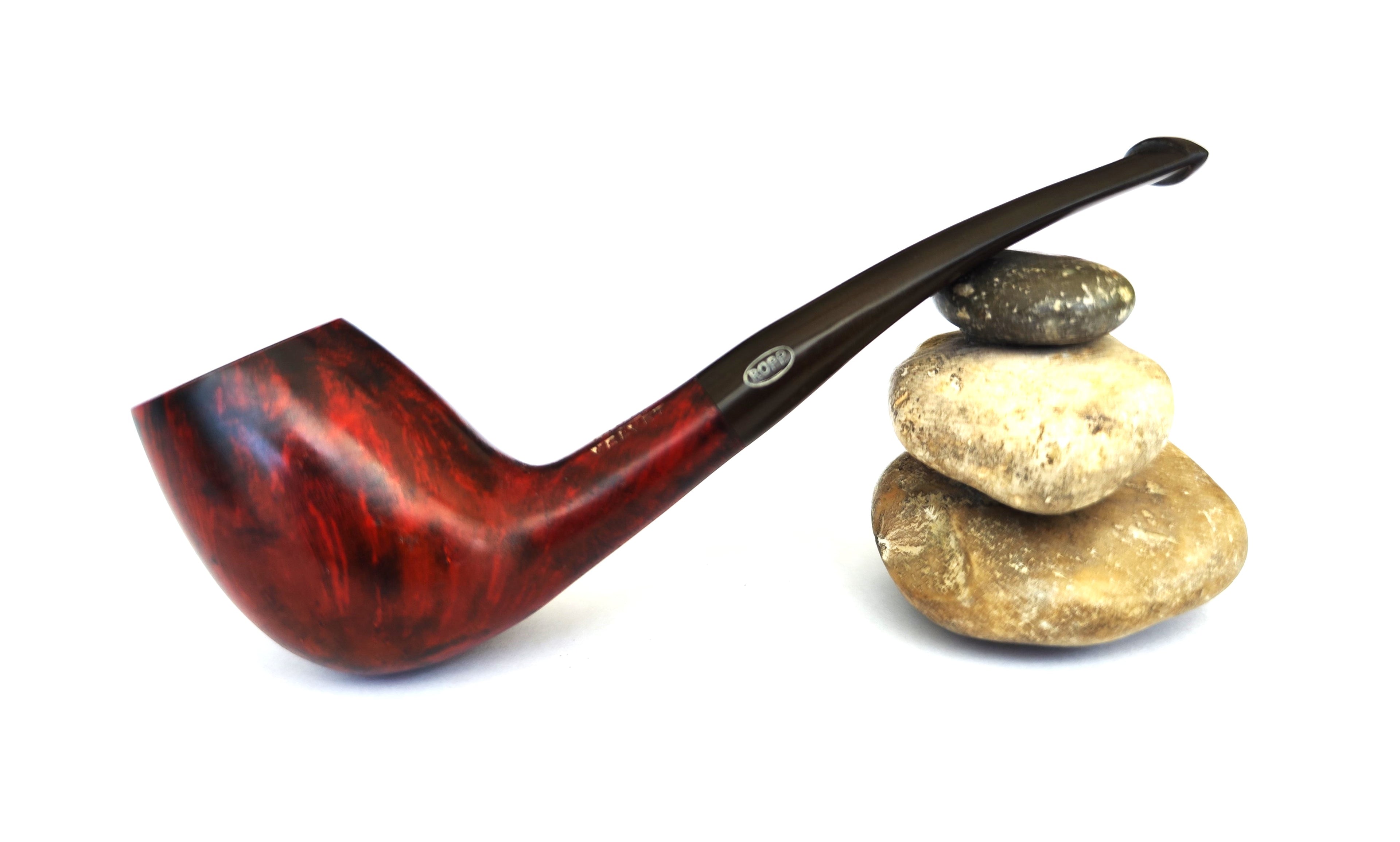 Ropp Velvet Slightly Bent Canted Egg Estate Pipe