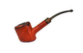 Vintage Ropp Tourist (5) Leather-Clad Bent Poker Estate Pipe