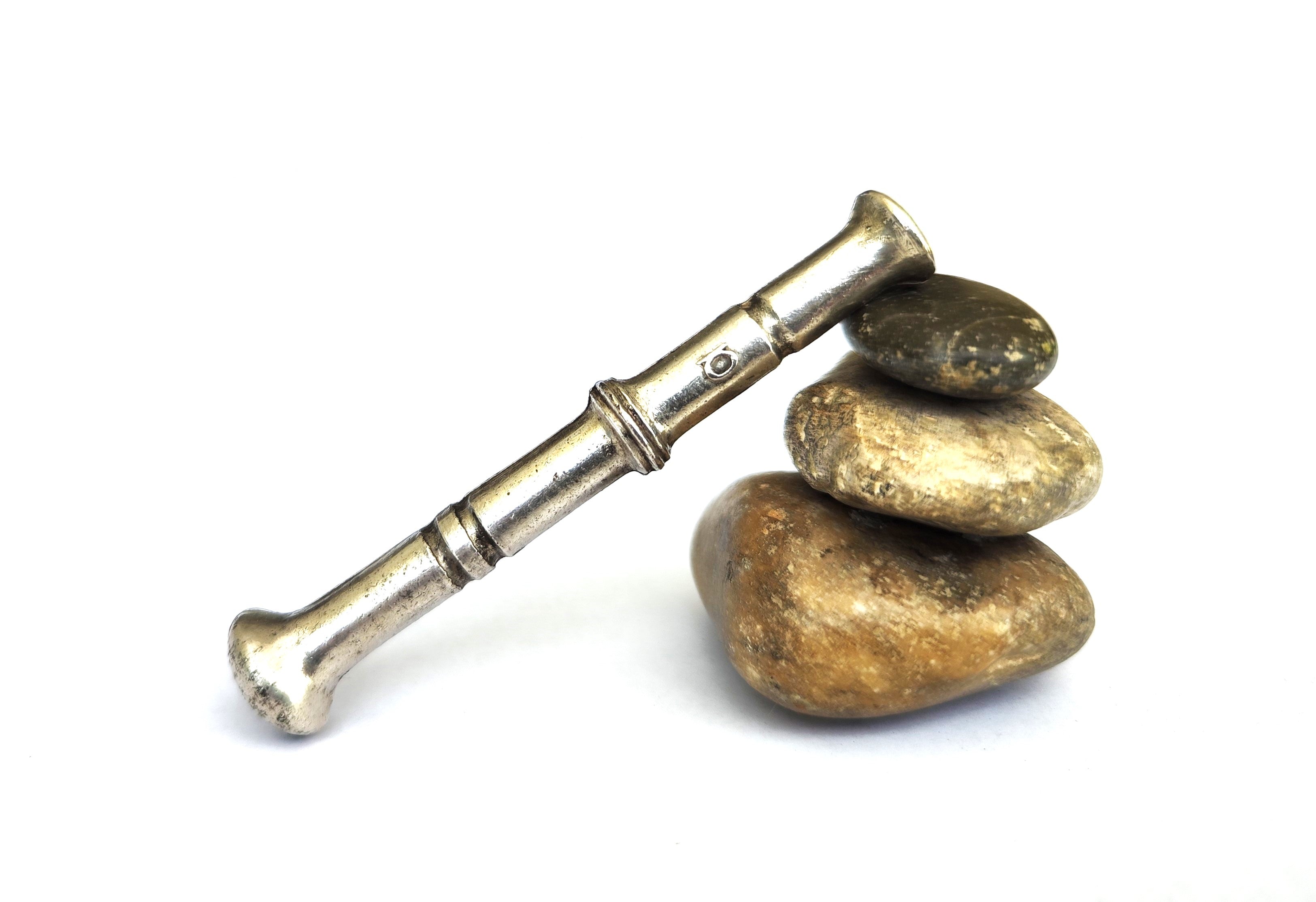 Antique Victorian Silver-Plated Pipe Tamper (40g) – Architectural Tiered Design