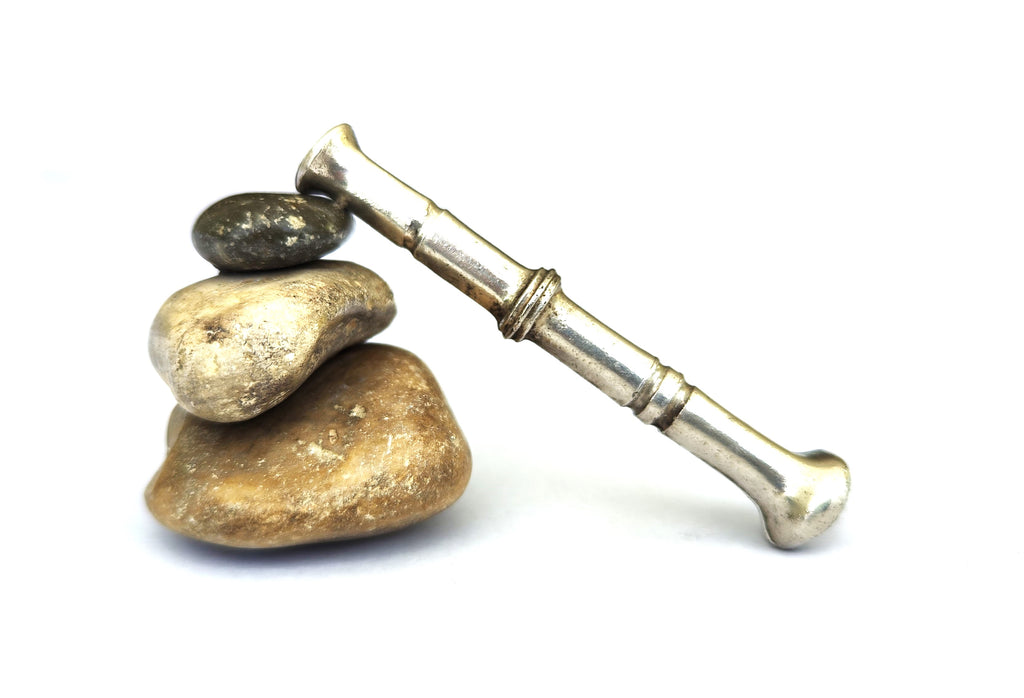 Antique Victorian Silver-Plated Pipe Tamper (40g) – Architectural Tiered Design