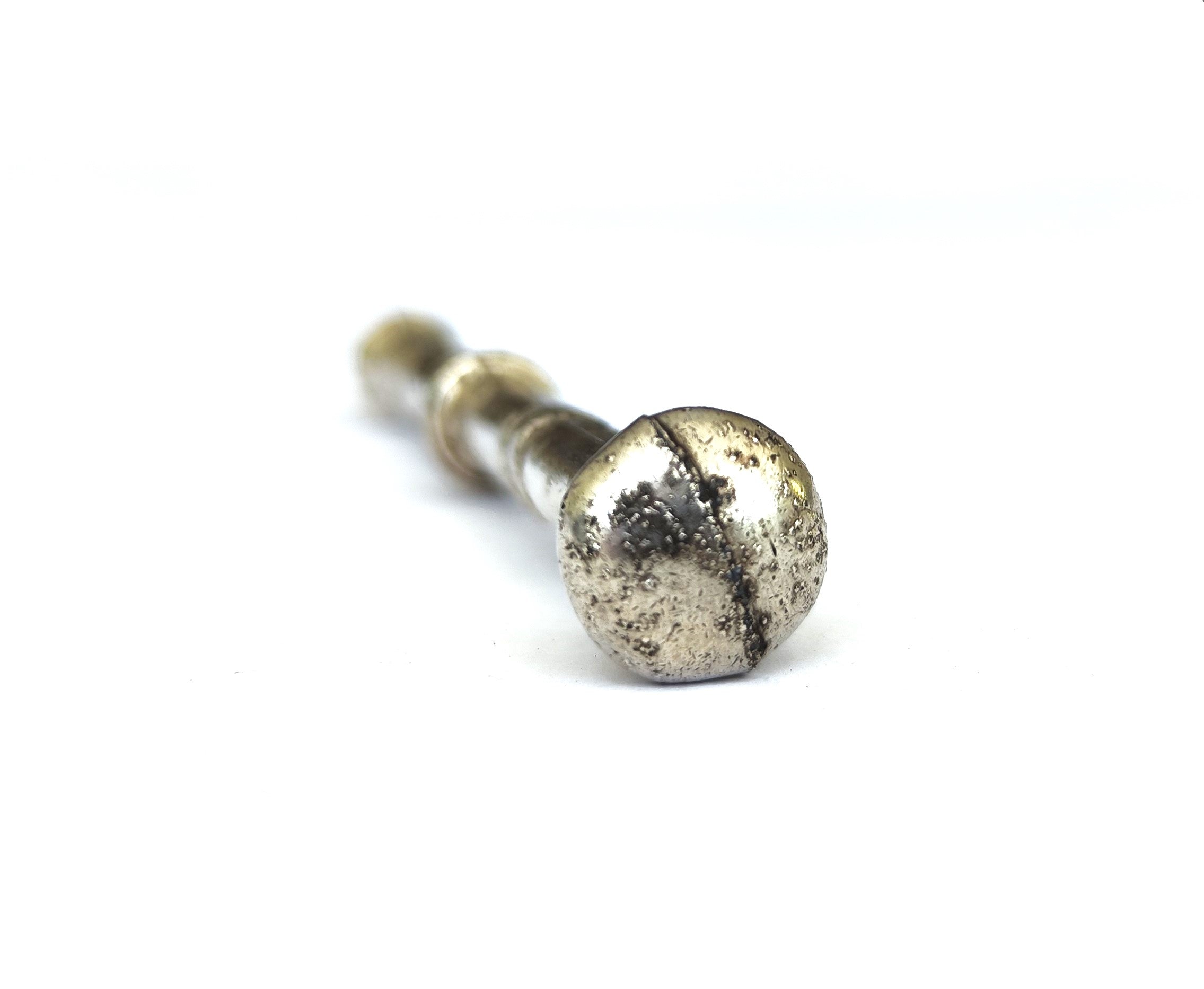 Antique Victorian Silver-Plated Pipe Tamper (40g) – Architectural Tiered Design