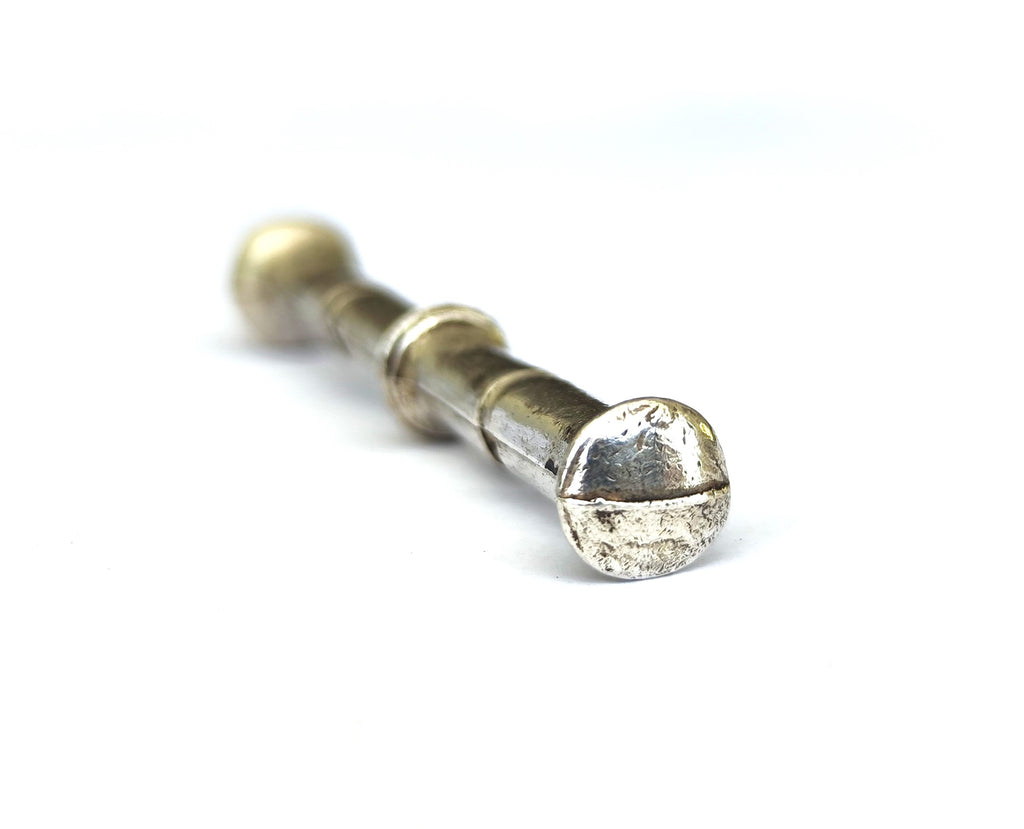 Antique Victorian Silver-Plated Pipe Tamper (40g) – Architectural Tiered Design