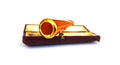 Vintage Amber & 18K Gold Cigar Holder – "Ambre Pur"