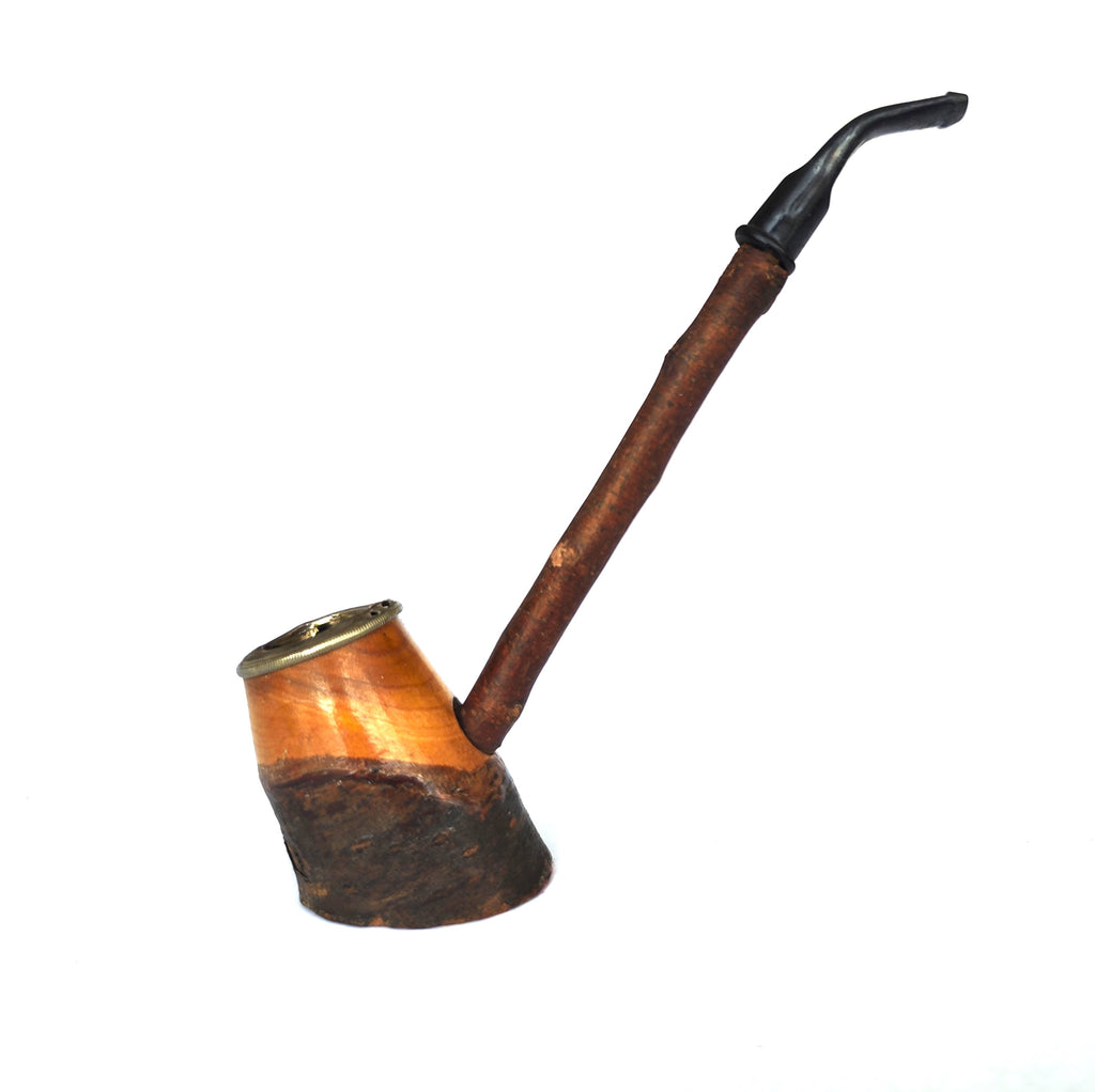 Vintage Cherrywood Poker Estate Pipe – Rim Mount