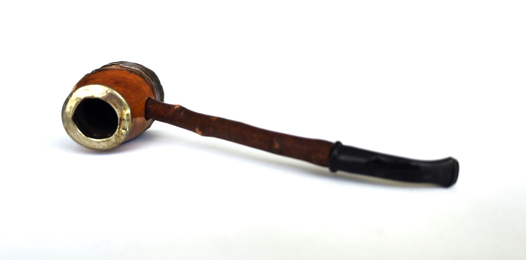 Vintage Cherrywood Poker Estate Pipe – Rim Mount
