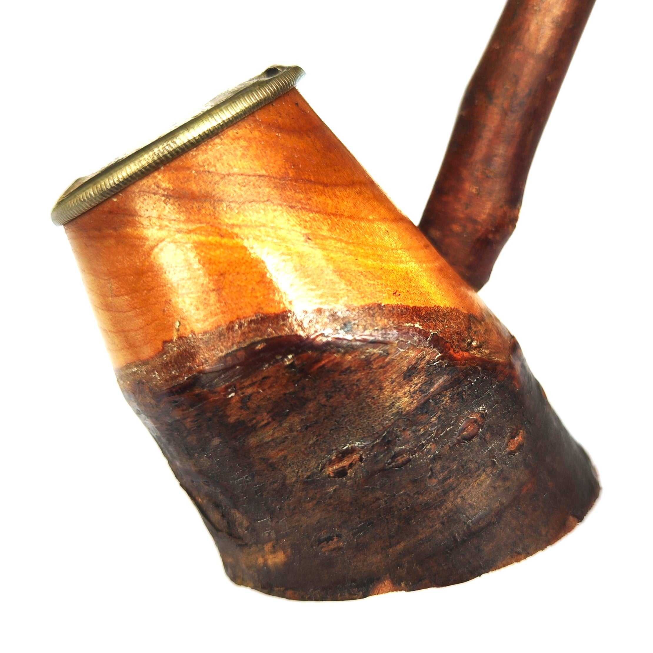 Vintage Cherrywood Poker Estate Pipe – Rim Mount