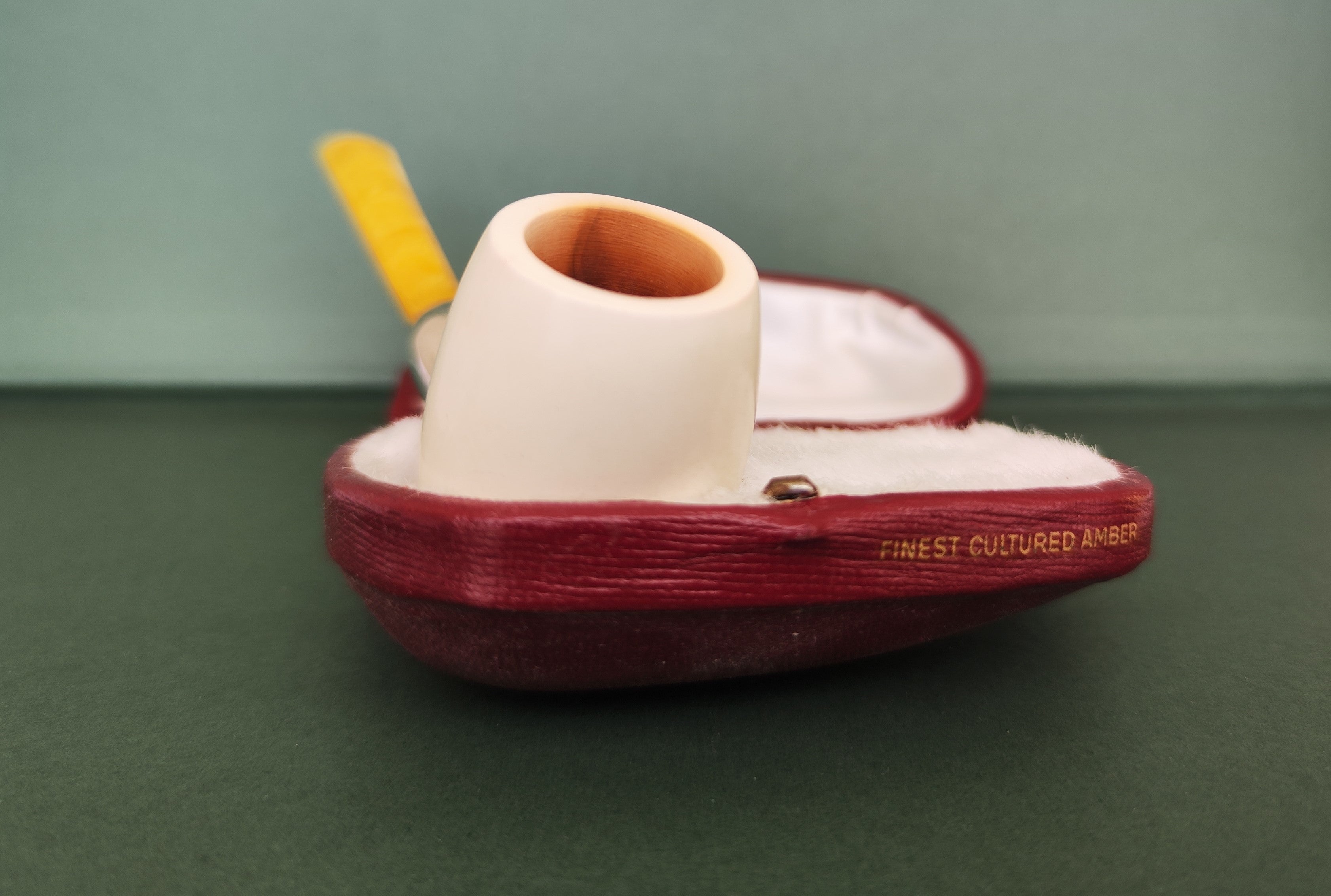 Andreas Bauer Meerschaum Pipe - Sterling Silver Army Mount Billiard