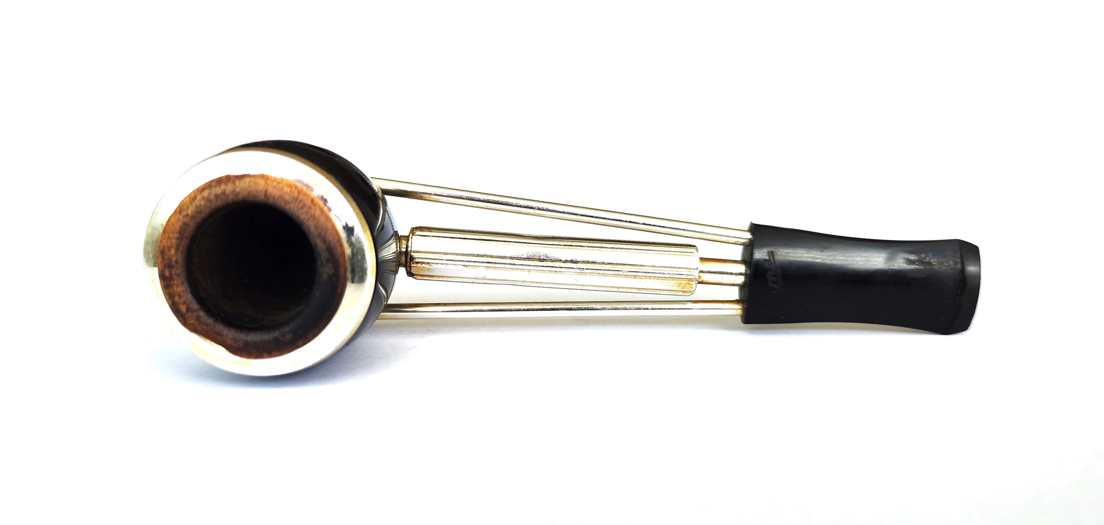 Jima Space Age Modernist Pipe – Glossy Black Metal & Ceramic