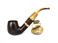 Antique Ropp "La Norvégienne" – Huge Bent Billiard Estate Pipe with Horn Stem & Shank Extension