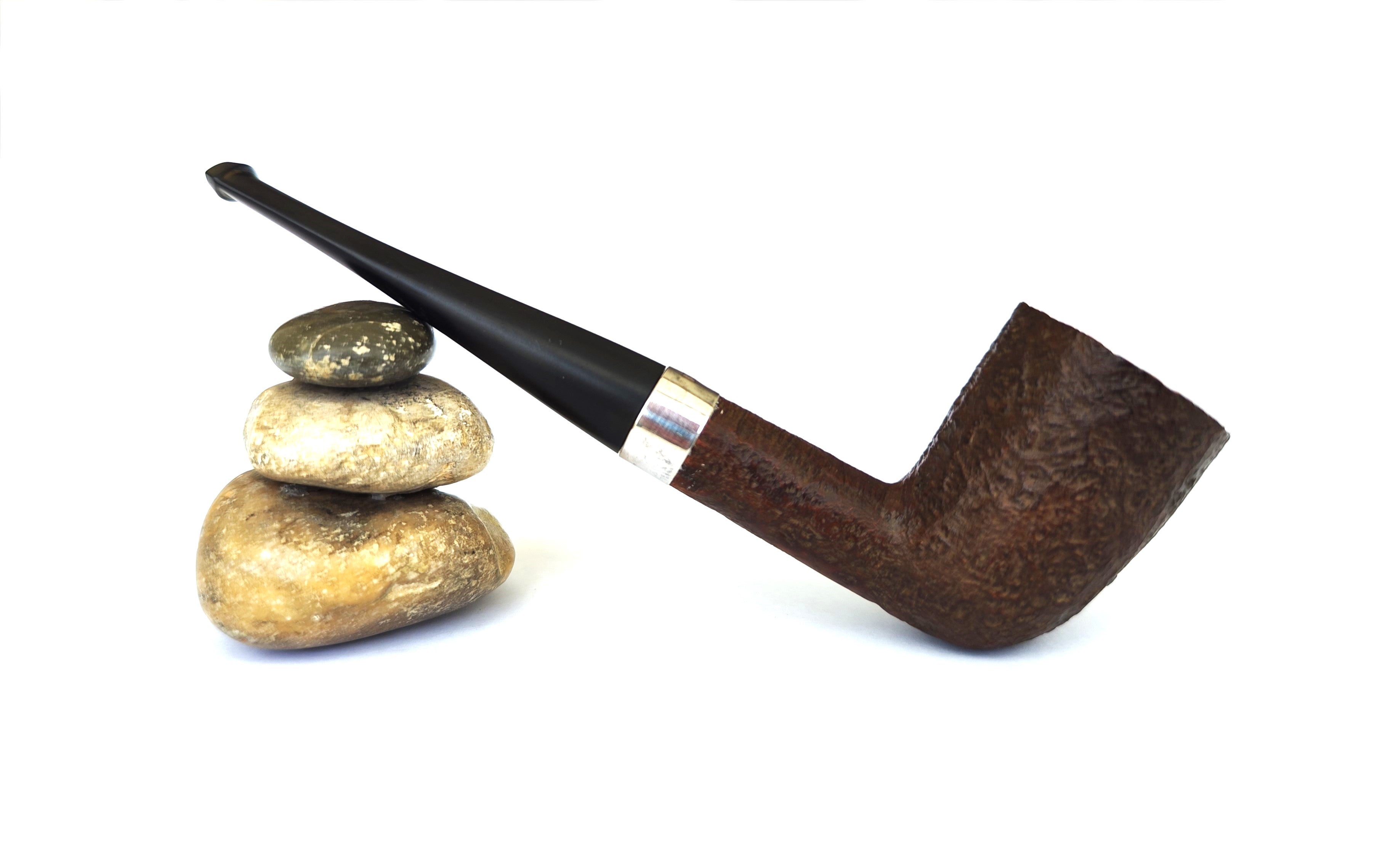 Unsmoked Chacom Roissy (33) Sandblast Dublin Estate Pipe – Sterling Silver Band