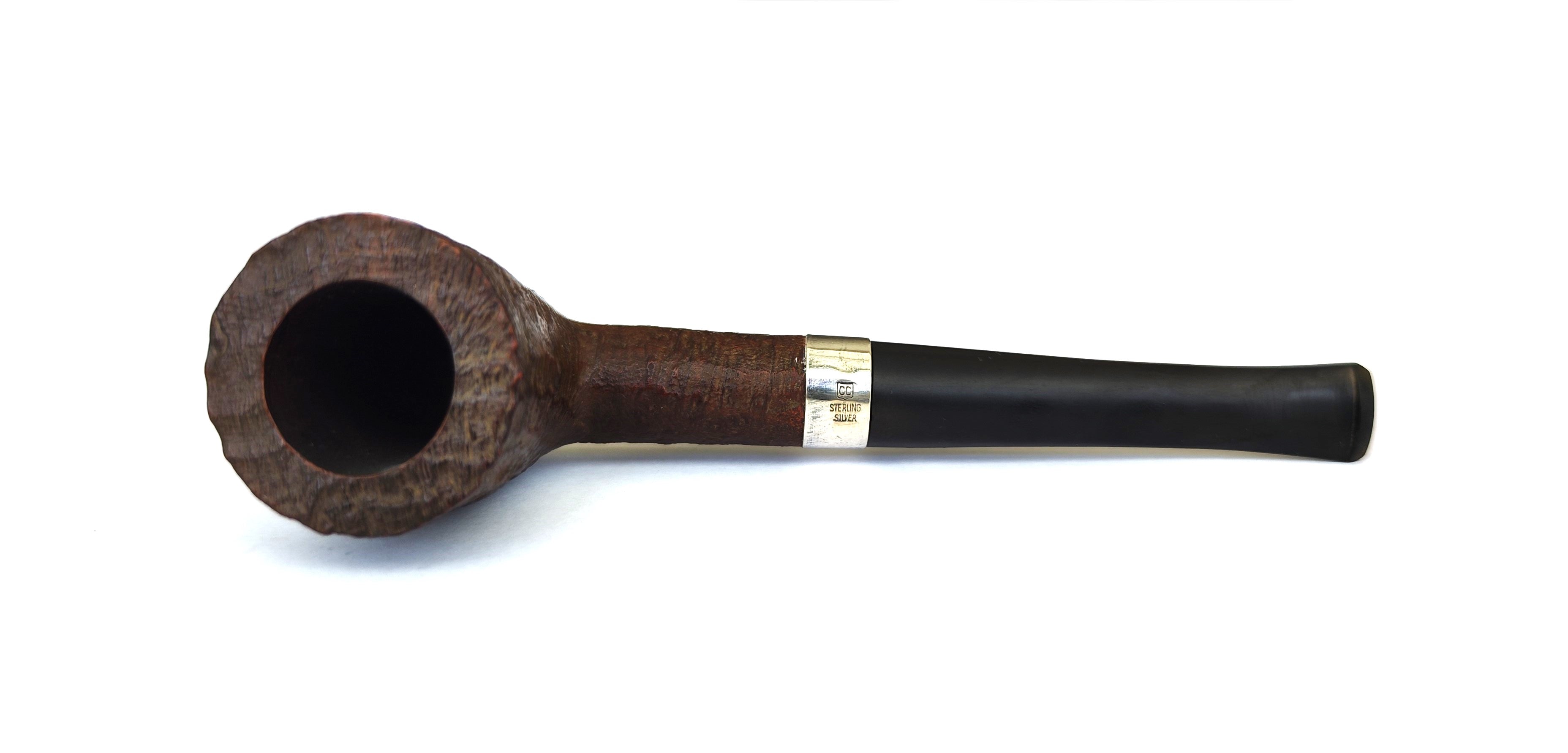 Unsmoked Chacom Roissy (33) Sandblast Dublin Estate Pipe – Sterling Silver Band