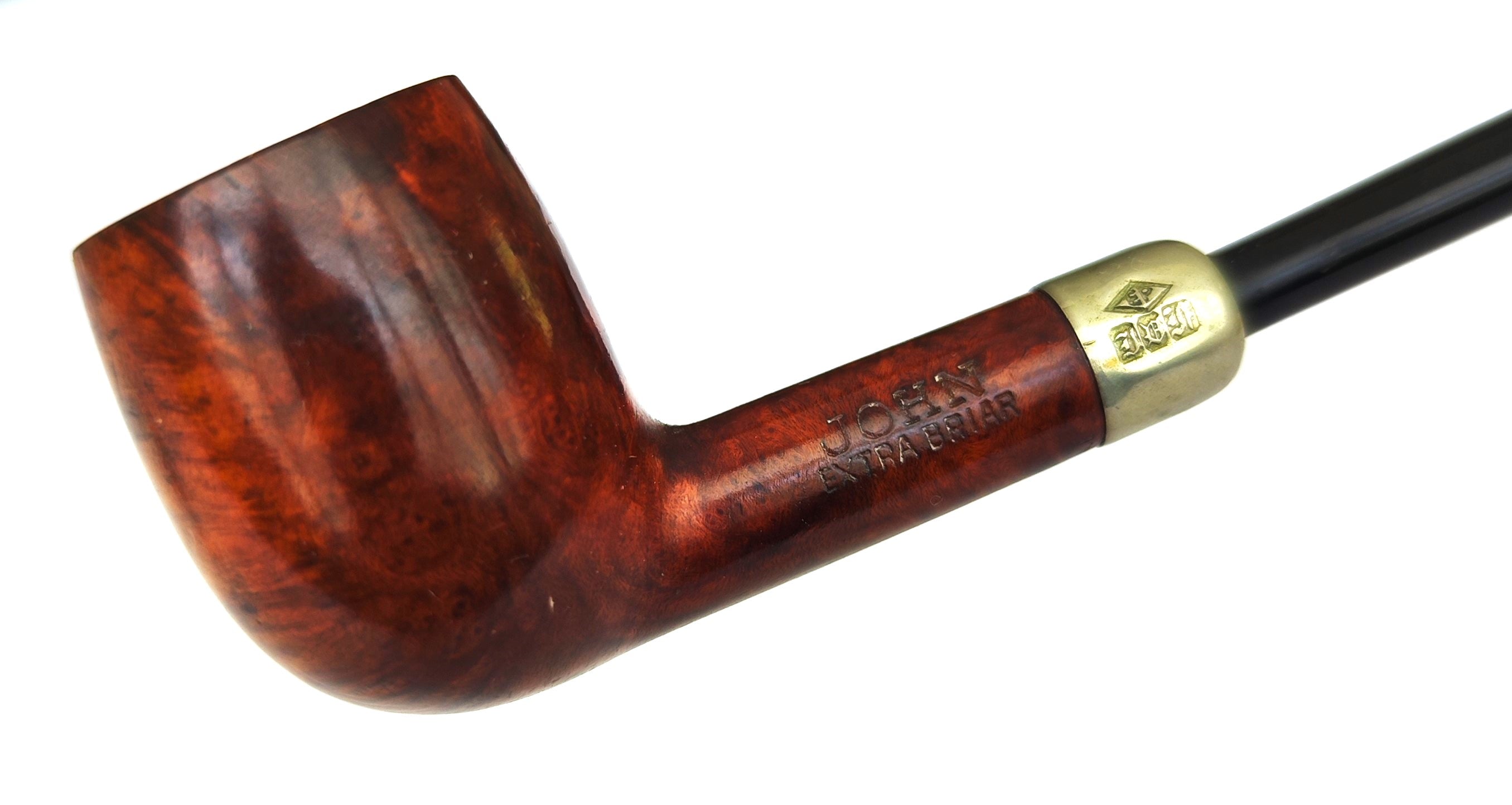 John Extra Briar – Army Mount Churchwarden Estate Pipe