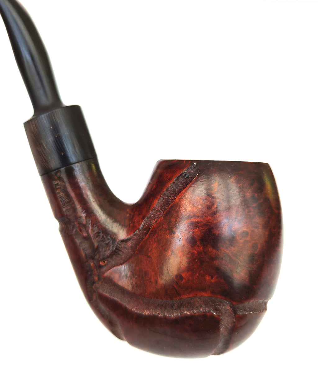 Unsmoked Rough-Carved Large Oom Paul Egg Estate Pipe