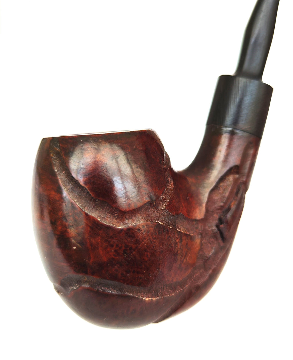Unsmoked Rough-Carved Large Oom Paul Egg Estate Pipe