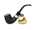 Malka Army Mount | Rustic Large Bent Billiard with Wind Cap Estate Pipe
