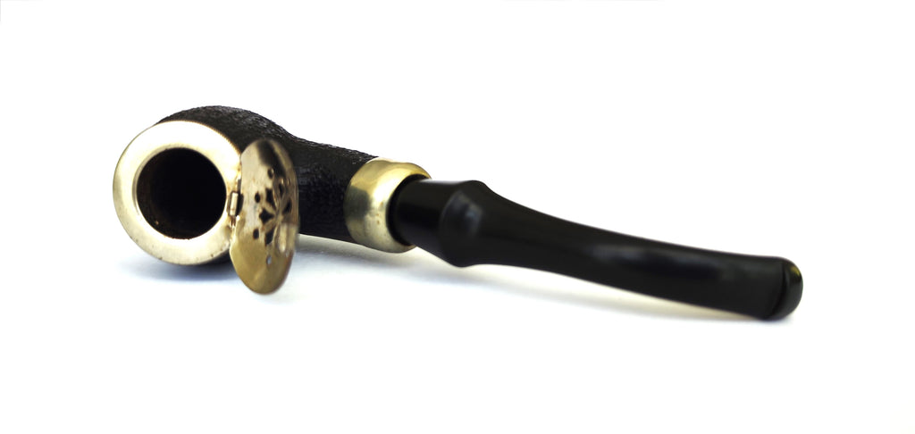Malka Army Mount | Rustic Large Bent Billiard with Wind Cap Estate Pipe