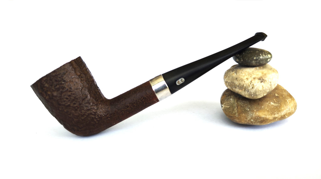 Unsmoked Chacom Roissy (33) Sandblast Dublin Estate Pipe – Sterling Silver Band