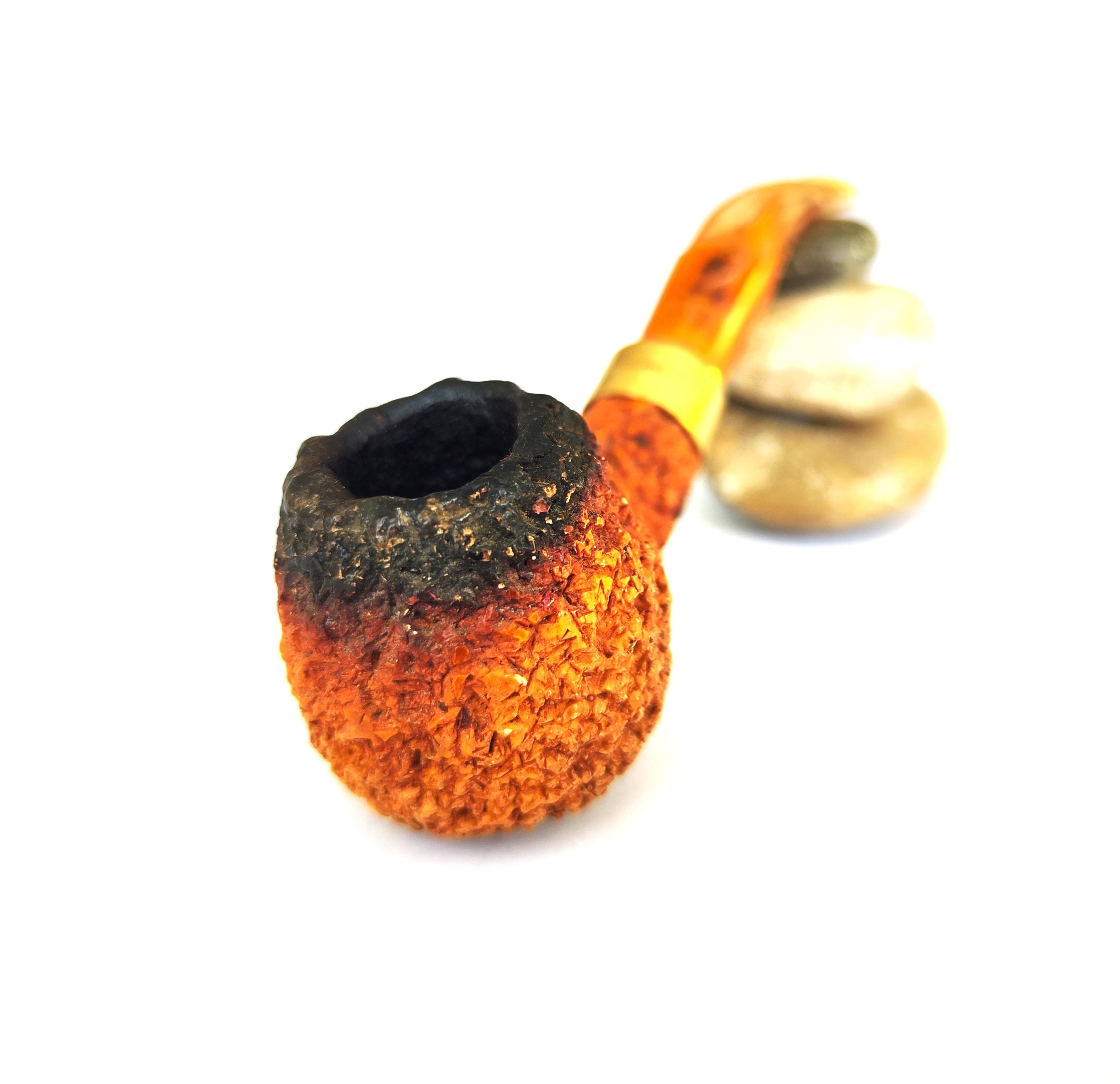 Barling's Block Meerschaum - Rustic Bent Apple Estate Pipe