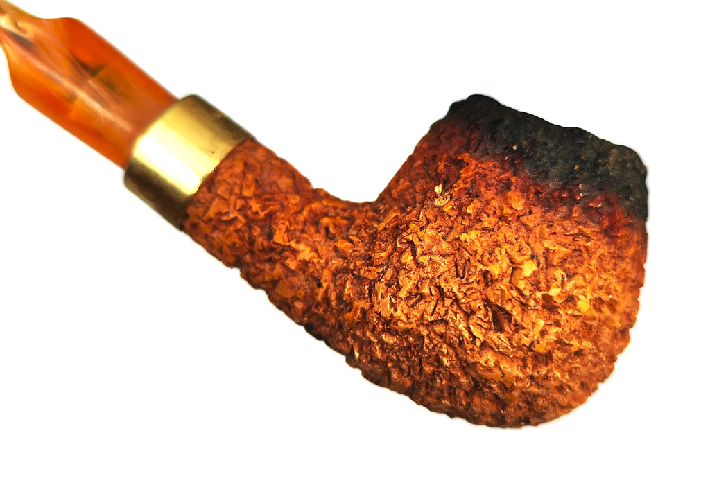 Barling's Block Meerschaum - Rustic Bent Apple Estate Pipe