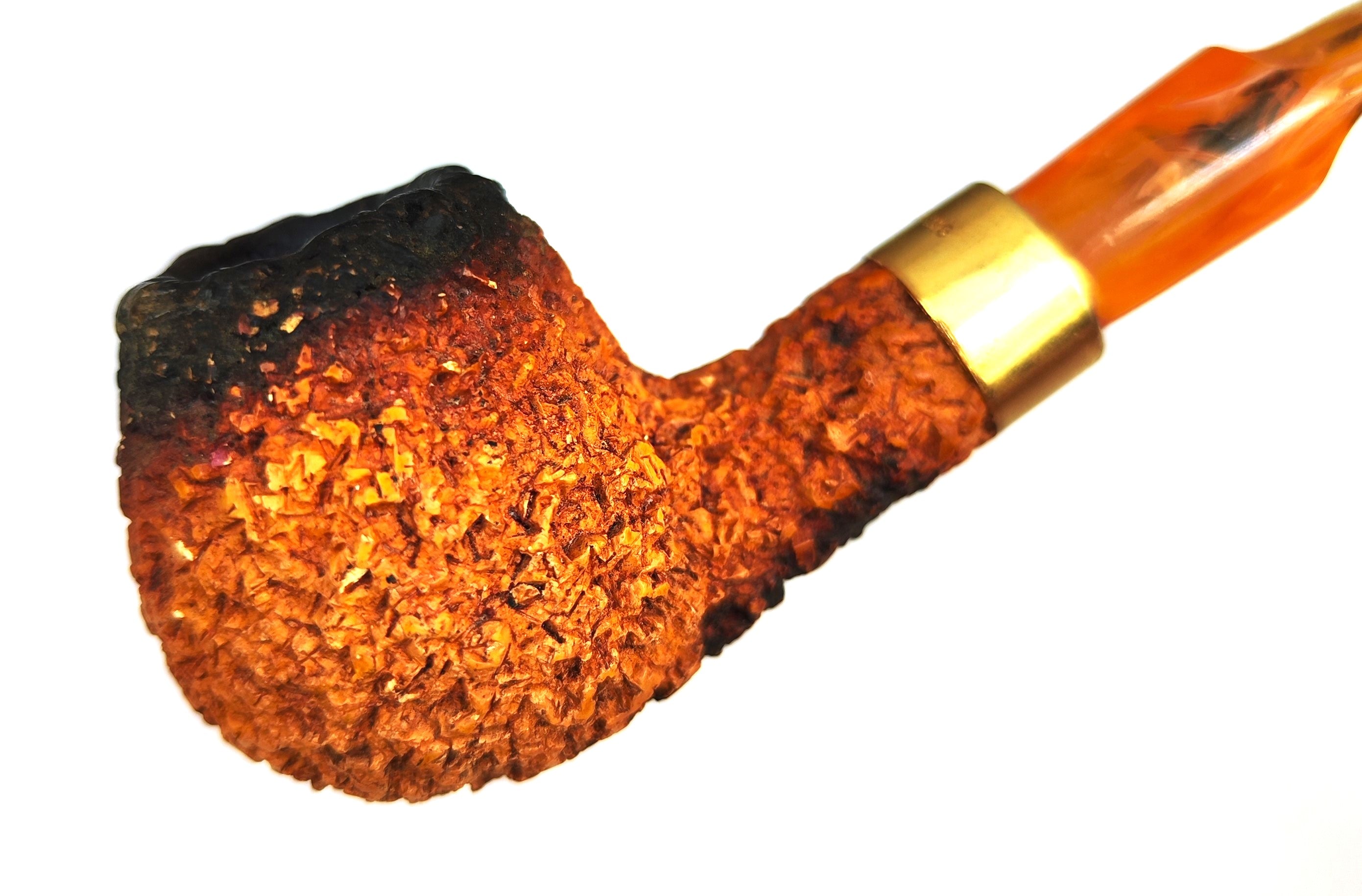 Barling's Block Meerschaum - Rustic Bent Apple Estate Pipe