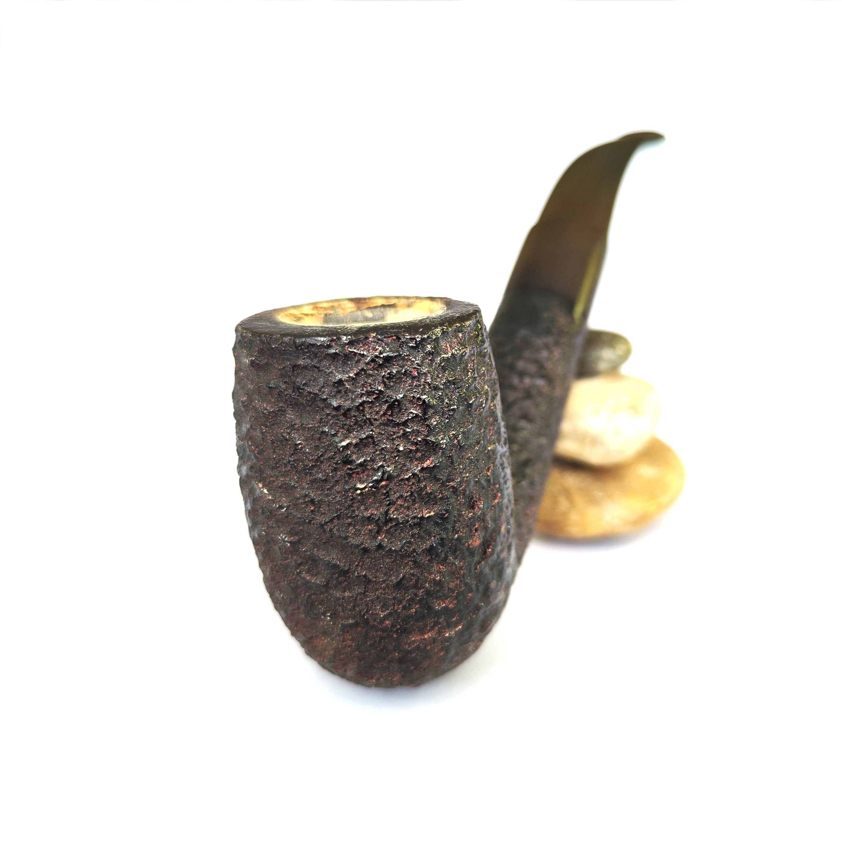 Kilimanjaro (104) Meerschaum-Lined Giant Bent Billiard Estate Pipe
