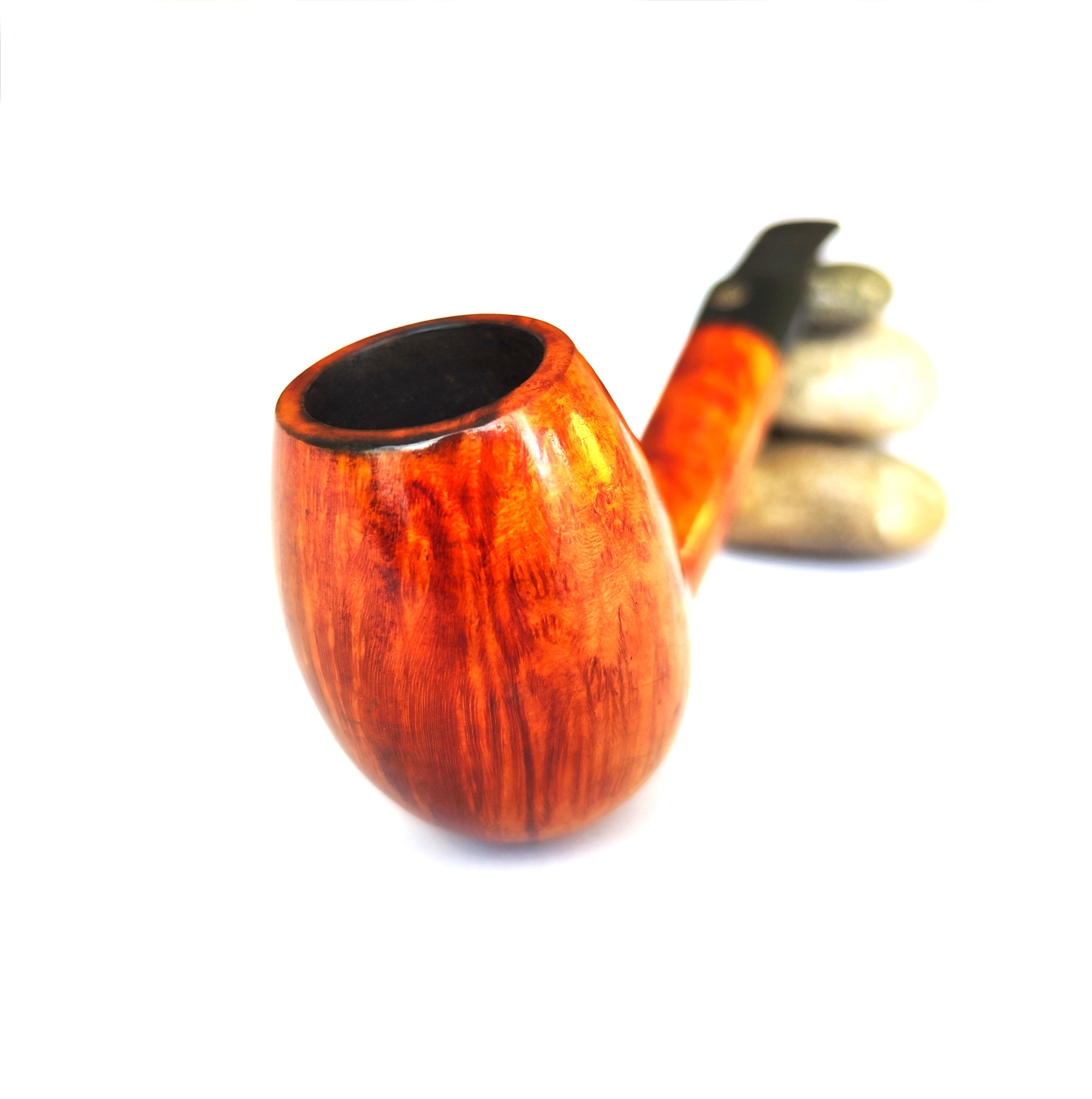Vintage Roermond "Velvet-Arc" (221) High-Grade Canted Bent Egg Estate Pipe – 360° Flame Grain (9mm)