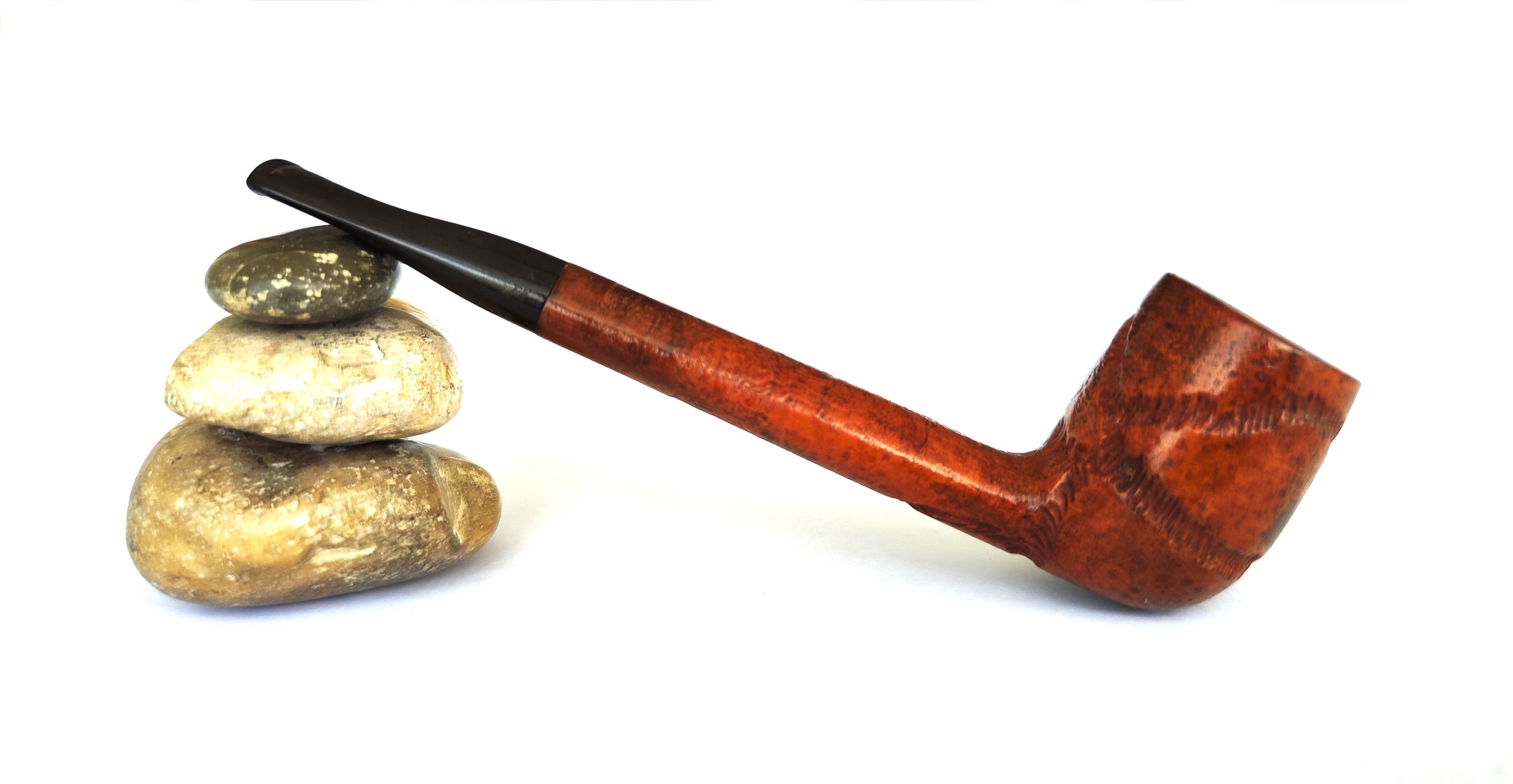 Vintage Shalom Israel Rough Carved Canadian Estate Pipe