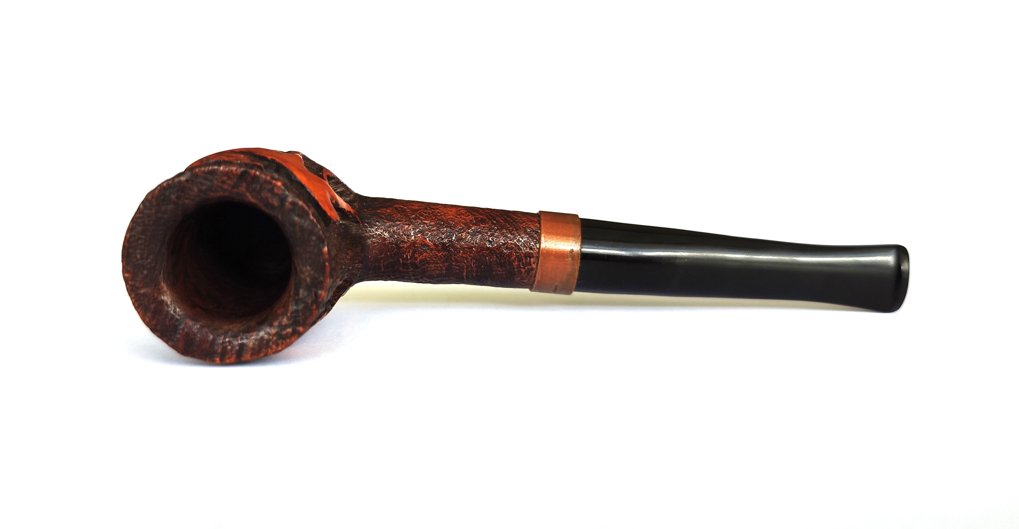 Jeantet Carved Deers Sandblast Billiard Estate Pipe