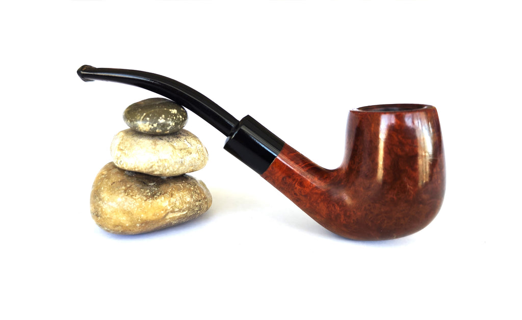 The Tinder Box "Verona" (805) Smooth Bent Billiard Estate Pipe by Mauro Armellini