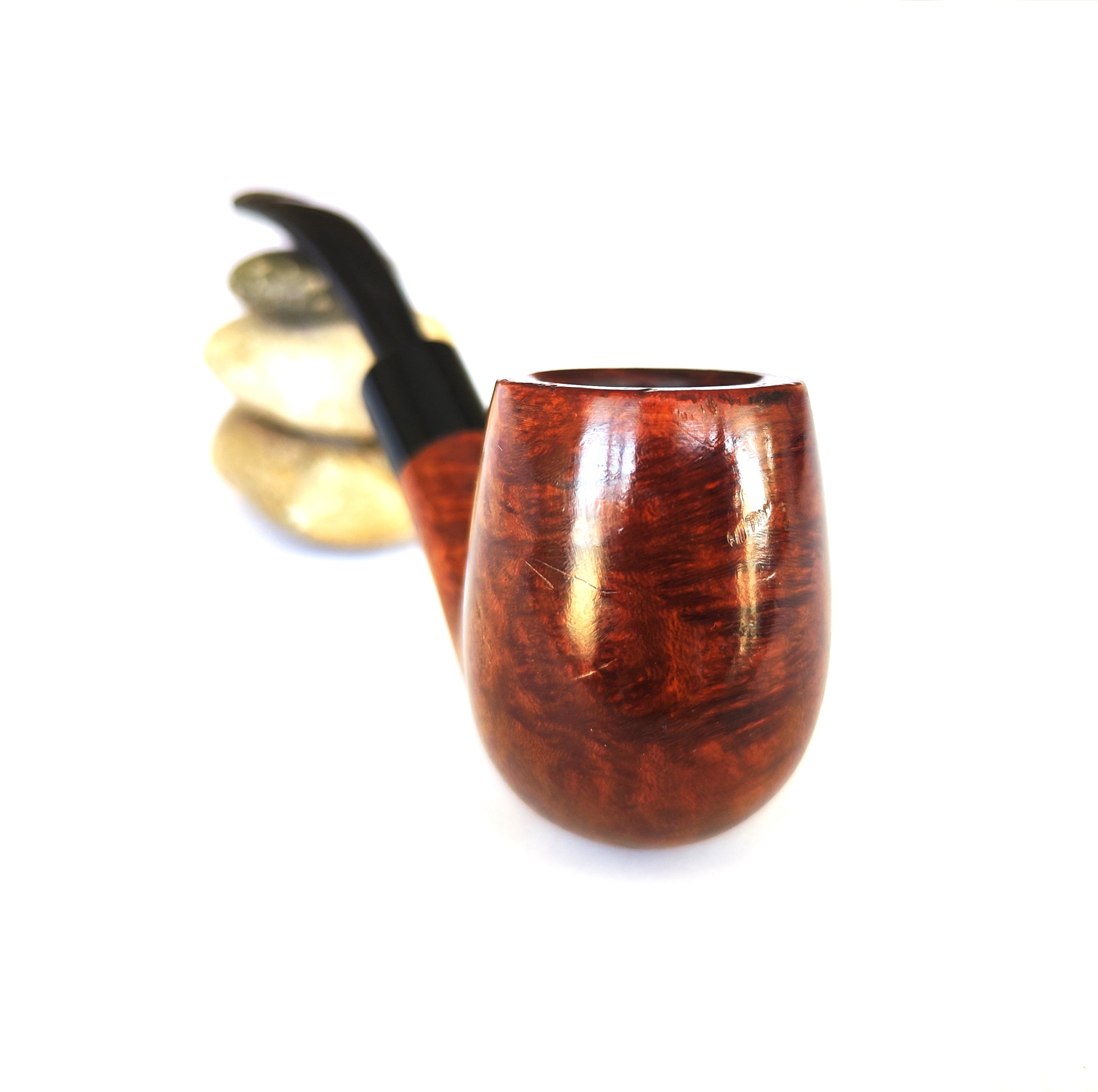 The Tinder Box "Verona" (805) Smooth Bent Billiard Estate Pipe by Mauro Armellini