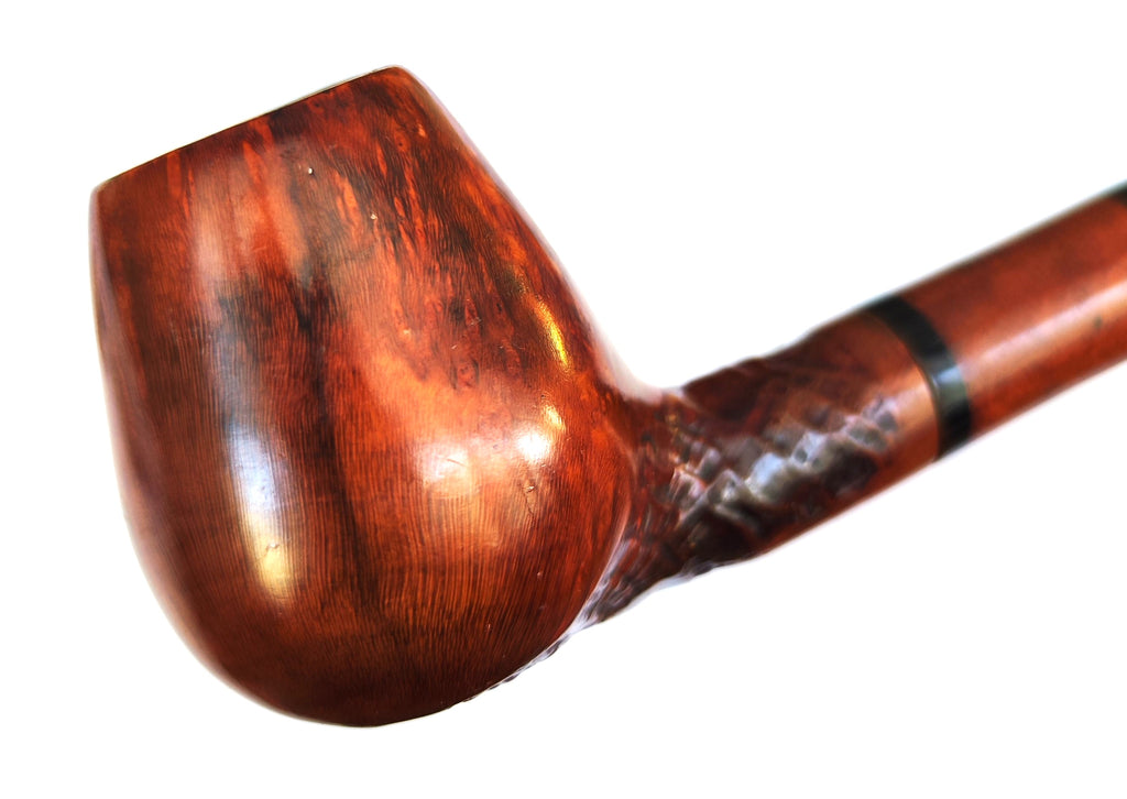 Great Pierluigi Fatta A Mano (142) Partially Sandblast Straight Brandy Estate Pipe – 9mm Filter