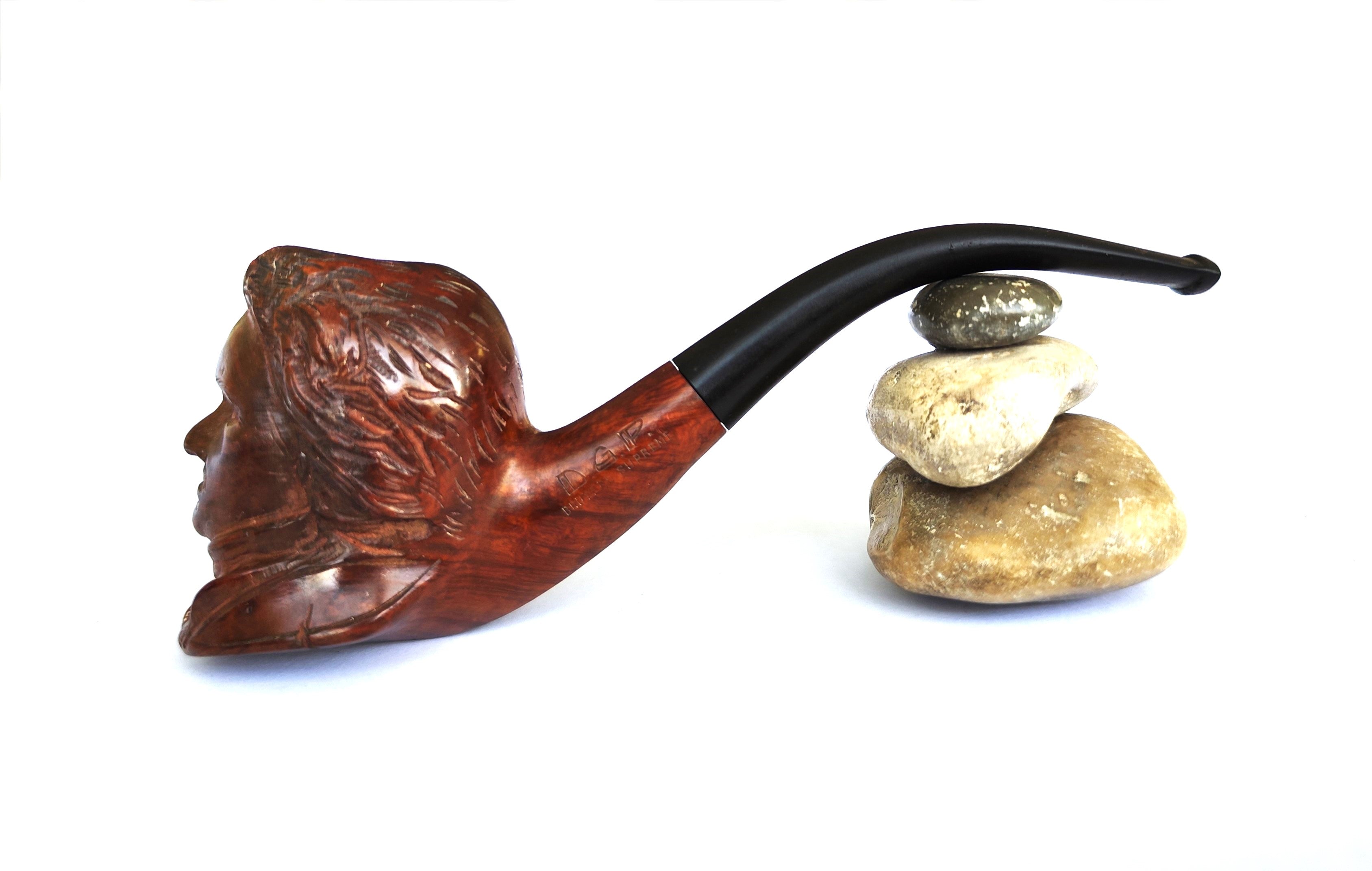D.G.P. Bruyère Supreme – Hand-Carved Beethoven Figural Estate Pipe